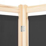 vidaXL Cloison de séparation 4 panneaux Gris 160x170x4 cm Tissu