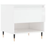 vidaXL Tables basses 2 Pièces blanc brillant 50x46x50cm bois d'ingénierie