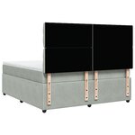 vidaXL Sommier à lattes de lit et matelas Gris clair 180x200cm Velours