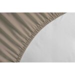 Drap Housse 100  coton 140 x 190 x 25 cm beige