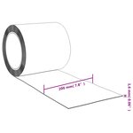 vidaXL Rouleau de rideau en bande PVC 2 mm x 200 mm 25 m