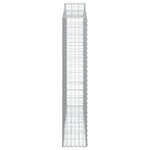 vidaXL Paniers à gabions arqués 4 Pièces 200x30x160/180 cm Fer galvanisé