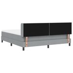 lit à sommier vidaXL avec matelas gris clair 180x200 cm Tissu