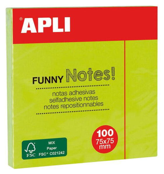 Notes 75X75 Vert Vif