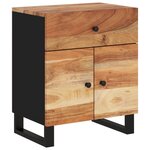 vidaXL Table de chevet 50x33x60cm Bois d'acacia solide et d'ingénierie