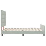 vidaXL Lit Gris clair 160x200 cm Velours