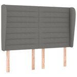 vidaXL Sommier à lattes de lit avec matelas Gris foncé 140x200cm Tissu