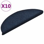 vidaXL Tapis autoadhésifs 10 Pièces Bleu marine 56x17x3 cm Aiguilleté