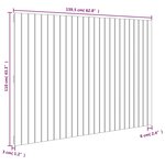 vidaXL Tête de lit murale Gris 159 5x3x110 cm Bois massif de pin
