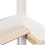 vidaXL Cadre de lit avec tête de lit blanc 140x200 cm bois pin massif