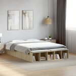 vidaXL Cadre de lit sans matelas chêne sonoma 120x190 cm
