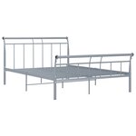 vidaXL Cadre de lit sans matelas gris métal 140x200 cm