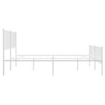 vidaXL Cadre de lit métal avec tête de lit/pied de lit blanc 150x200cm