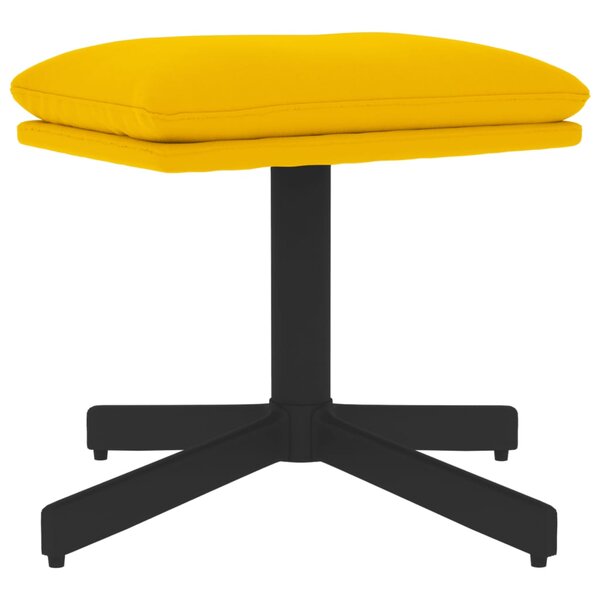 vidaXL Repose-pied Jaune moutarde 60x60x36 cm Velours
