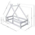 Lit cabane enfant TAHUKA 90 x 200 bleu marine