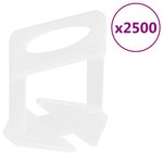 vidaXL Clips de nivellement de carreaux 2500 Pièces 1 5 mm