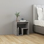 vidaXL Tables de chevet 2 Pièces gris béton 40x30x40 cm bois d'ingénierie