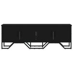 vidaXL Meuble TV noir 122x34x41 cm bois d'ingénierie