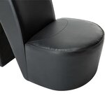 vidaXL Chaise en forme de chaussure à talon haut noir similicuir