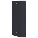 vidaXL Armoire de bain à miroir d'angle gris 30x24x60 cm