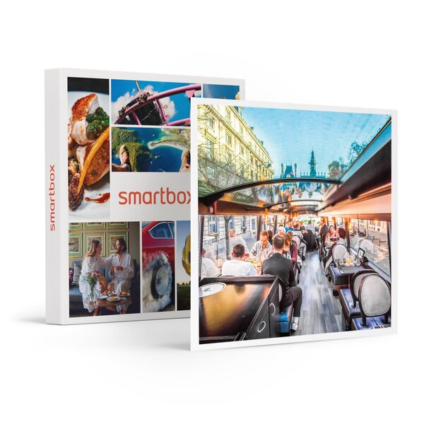 SMARTBOX - Coffret Cadeau Repas insolite 4 plats et visite de Paris dans le bus à impériale Champs-Élysées -  Gastronomie