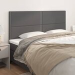 vidaXL Têtes de lit 4 Pièces Gris 90x5x78/88 cm Similicuir