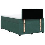 vidaXL Sommier à lattes de lit et matelas Vert foncé 120x200cm Velours