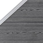 vidaXL Ensemble de clôture WPC 1 Carré + 1 Incliné 273x186 cm Gris