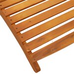 vidaXL Ensemble de 3 transats avec table d'appoint en bois d'acacia massif