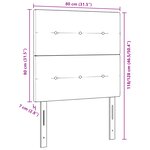 Tête de lit vidaXL capitonnée marron foncé 80 cm en tissu