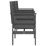 vidaXL Banc de jardin avec table 2 places gris bois massif de pin