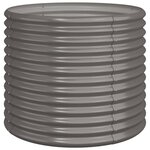 vidaXL Jardinière de jardin Acier enduit de poudre 80x80x68 cm Gris