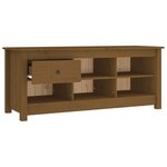 vidaXL Armoire à chaussures Marron miel 110x38x45 5 cm Bois pin massif