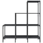 vidaXL Bibliothèque noir 92x30x102 cm bois d'ingénierie et métal