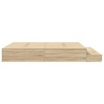 vidaXL Cadre de lit de rangement Chêne Sonoma 200x200 cm