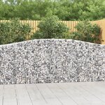 vidaXL Paniers à gabions arqués 3 Pièces 400x30x100/120 cm Fer galvanisé