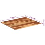 vidaXL Dessus de table bois massif d'acacia 15-16 mm 70x80 cm