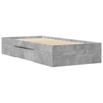 vidaXL Cadre de lit sans matelas gris béton 90x190cm bois d'ingénierie