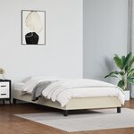 vidaXL Cadre de lit Crème 90x190 cm Similicuir