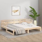 vidaXL Lit coulissant sans matelas bois de pin solide 2x(80x200) cm