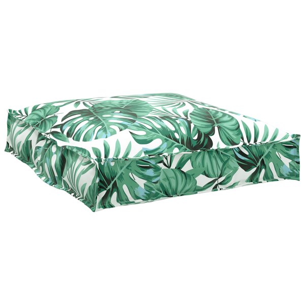 Coussin de Palette vidaXL pour Siège Motif Feuille 70x70x12 cm Tissu Oxford