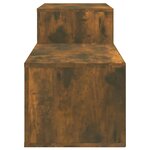 vidaXL Armoire à chaussures Chêne fumé 150x35x45 cm Bois d'ingénierie