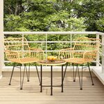 vidaXL Ensemble à manger de jardin 3 Pièces Résine tressée