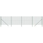 vidaXL Clôture en treillis métallique vert 2x10 m acier galvanisé