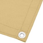 vidaXL Écran de balcon sable 75x1000 cm 100  polyester oxford