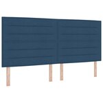 vidaXL Tête de Lit Design Lignes Bleues 200 cm Tissu