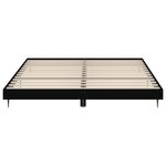 vidaXL Cadre de lit sans matelas noir 180x200 cm bois d'ingénierie