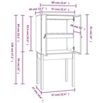 vidaXL Buffet haut Noir 60x40x120 cm Bois massif de pin