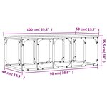 vidaXL Table basse chêne marron 100x50x35 5 cm bois d'ingénierie