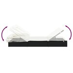 vidaXL Transat avec toit pliable noir 213x63x97 cm résine tressée